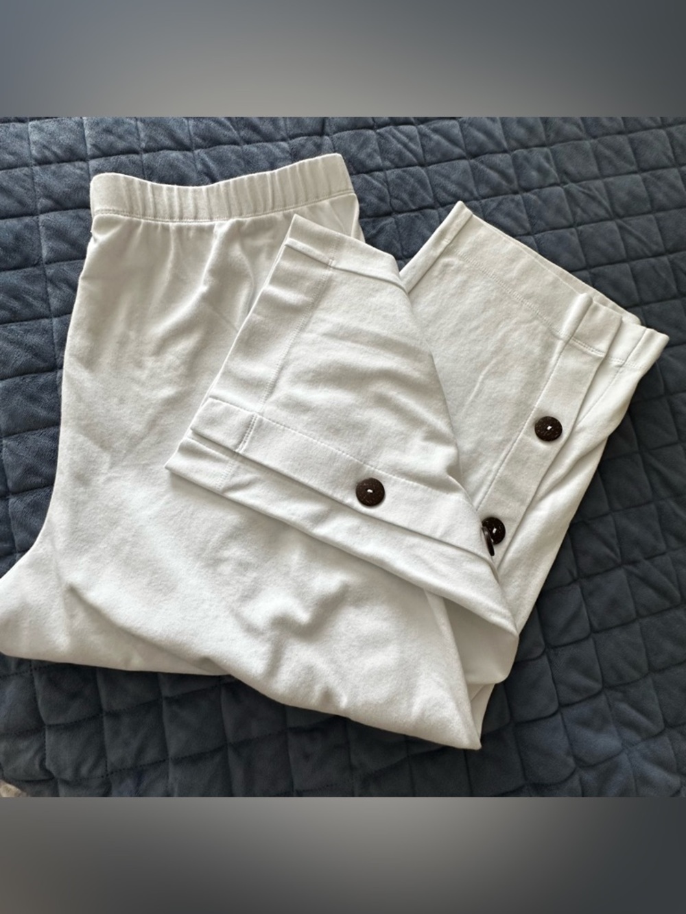 Appleseed's Soft White Pull-On Knit Pants - Picture 5 of 6